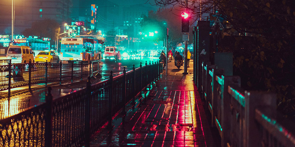 雨夜没有声响